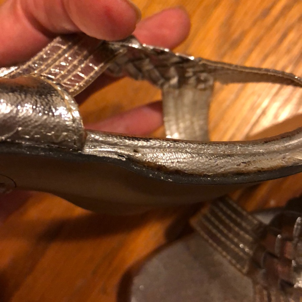 Vintage silver chunky heels - Picture 6 of 8